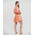 Ble Φορεμα Κοντο Μακρυμανικο Πορτοκαλι με Φυλλα και Χρυσες Λεπτομερειες one Size(100% Crepe)