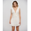 Ble Φορεμα Κοντο Αμανικο με Ανοιγμα στη Πλατη Εκρου με Lurex one Size (100% Cotton)