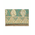 Ble Τσαντακι/φακελος Ψαθινο σε Πρασινο Χρωμα με Χρυσα Σχεδια και Φυλλα 24χ1χ17