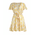 Ble Φορεμα με Ζωναρι Λευκο/κιτρινο one Size (100% Polyester)