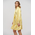 Ble Φορεμα Λευκο/κιτρινο με Φουντες one Size (100% Polyester)