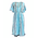 Ble Φορεμα Μακρυ Γαλαζιο με Σχεδια one Size (100% Cotton)