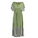 Ble Φορεμα Μακρυ με 3/4 Μανικι σε Πρασινο Χρωμα με Ασπρομαυρες Λεπτομερειες one Size (100% Cotton)