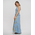 Ble Φορεμα Μακρυ Εξωπλατο σε Γαλαζιο Χρωμα με Χρυσες Λεπτομερειες one Size (100% Viscose)