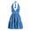 Ble Φορεμα Κοντο Αμανικο Μπλε one Size (100% Cotton)