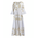 Φορεμα Μακρυ με Μακρυ Μανικι Λευκο με Χρυσες Λεπτομερειες one Size (100% Cotton)