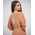 Ble Καφτανι/φορεμα Μακρυ με Ζωνη σε Μπεζ/πορτοκαλι Χρωμα με Σχεδια s/m (28%silk / 72%crepe)
