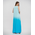 Ble Φορεμα Μακρυ Αμανικο Γαλαζιο/τυρκουαζ Ομπρε με Χαντρες one Size (100%rayon)