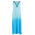 Ble Φορεμα Μακρυ Αμανικο Γαλαζιο/τυρκουαζ Ομπρε με Χαντρες one Size (100%rayon)