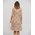 Ble Φορεμα Κοντο Αμανικο Μπεζ με Κεντητες Λεπτομερειες one Size ( 100% Cotton)