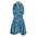 Ble Φορεμα Κοντο Πολυμορφικο Μπλε με Σχεδια one Size(100% Crepe)