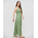 Ble Φορεμα Μακρυ Εξωπλατο Κυπαρισσι με Χρυσες Λεπτομερειες one Size (100%crepe)