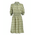 Ble Φορεμα Κοντο με Μακρυ Μανικι σε Πρασινο Χρωμα με Σχεδια s/m (28%silk / 72%crepe)