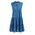 Ble Φορεμα Κοντο Αμανικο Μπλε με Κουμπια one Size (100% Cotton)