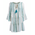 Φορεμα Κοντο με Μακρυ Μανικι Λευκο/γαλαζιο one Size (100% Viscose)