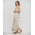 Ble Φορεμα Μακρυ Amaniko Εκρου με Χρυσα/μαυρα Κεντηματα one Size (100% Cotton)