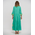 Ble Φορεμα Μακρυ Πρασινο με Κεντηματα one Size (100% Cotton)