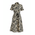 Ble Πουκαμισα/φορεμα Μακρια με Κοντο Μανικι και Ζωνη σε Μαυρο/μπεζ Χρωμα one Size(100% Rayon)