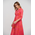 Ble Φορεμα Μακρυ με 3/4 Μανικι σε Ροζ/πορτοκαλι Χρωμα one Size(100% Rayon)