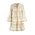 Ble Φορεμα Κοντο Μακρυμανικο Λευκο/χρυσo one Size (100% Cotton)