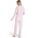 Πιτζάμα γυναικεία ριμπ μονόχρωμη με κουμπιά Pijadore Basics Ροζ