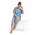 Πιτζάμα γυναικεία με μακρύ παντελόνι Plus Size PijaMood Cactus Blue Σιελ