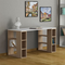 Γραφείο Colmar Pakoworld Χρώμα Λευκό -Σκούρο Φυσικό 140x60x75εκ