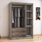Ντουλάπα Ρούχων Τρίφυλλη Olympus Pakoworld Χρώμα Castillo-Toro 120x57x183εκ