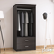 Ντουλάπα Ρούχων Δίφυλλη Olympus Pakoworld Χρώμα Wenge 81x57x183εκ