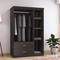 Ντουλάπα Ρούχων Τρίφυλλη Olympus Pakoworld Χρώμα Wenge 120x57x183εκ