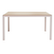 Τραπέζι Nares Pakoworld Αλουμίνιο Λευκό-Plywood Φυσικό 140x80x72.5εκ