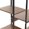 Ραφιέρα Επιδαπέδια Leena Pakoworld Μέταλλο Dark oak-Μαύρο 80x30x142εκ