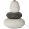 Επιτραπέζιο Φωτιστικό Rockgem Pakoworld ε27 Ivory-Ανθρακί Φ18x33εκ
