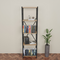 Βιβλιοθήκη Glase Pakoworld oak Μελαμίνης-Μαύρο Μέταλλο 40x30x150εκ