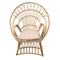Πολυθρόνα Boloni Inart με Μπεζ Μαξιλάρι-Φυσικό Rattan 100x67x120εκ