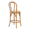 Σκαμπό Μπαρ Thonet Pakoworld Φυσικό Ξύλο Οξιάς-Έδρα Φυσικό Rattan 41x50x105εκ