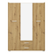 Ντουλάπα Rutenia Pakoworld Μελαμίνη σε oak Απόχρωση 155.7x54x203εκ
