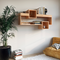Ραφιέρα Τοίχου Shellie Pakoworld Μελαμίνης σε oak Απόχρωση 120x28x65εκ