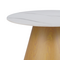 Βοηθητικό Τραπέζι Soleire Inart Λευκό Μαρμάρου Sintered Stone Φ70x40εκ