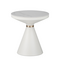 Βοηθητικά Τραπέζια Coozlin Inart Sintered Stone σε Απόχρωση Λευκό Μαρμάρου με Λευκό-Χρυσό Μέταλλο