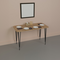 Τραπέζι Polkan Pakoworld oak Μελαμίνης-Μαύρο Μέταλλο 120x60x73εκ