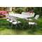 Τραπέζι Catering Rodeo Pakoworld Πτυσσόμενο-Βαλίτσα Λευκό 183x76x74εκ