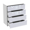 Συρταριέρα Afina Pakoworld mdf σε Λευκή Glossy Απόχρωση 90x44x101εκ