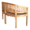 Παγκάκι Διθέσιο Coren Pakoworld Φυσικό Teak Ξύλο 130x61x87εκ