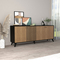 Μπουφές Flipter Pakoworld Μελαμίνης oak-Μαύρο 180x40x78,6εκ