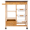 Τρόλεϊ-Ραφιέρα 7όροφη Esla Pakoworld Bamboo Φυσικό-Λευκό 73,5x37x86εκ