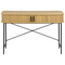 Κονσόλα Scandi Pakoworld Mdf/metal σε Φυσική Απόχρωση με Μεταλλικά Μαύρα Πόδια 120x60x76,5εκ