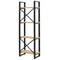 Βιβλιοθήκη Crimson Pakoworld σε oak-Μαύρη Απόχρωση 50x22x150εκ