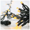 Σειρα, 100 led 5mm, 230v, 3 Επεκτασεις εωσ 9 Σετ, Πρασινο Καουτσουκ Καλωδιο, Θερμo Λευκo Led, ανα 10cm, Προεκταση Παροχης 1,5m, Ιρ65