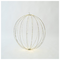 Ασημι Μεταλλικη Μπαλα Φωτιζομενη 60cm, 480 Mini Led, Σταθερος Μετασχηματιστης, Ασημι Χαλκινο Καλωδιο, Θερμο Λευκο Led, Προεκταση Παροχης 3m, Ip44